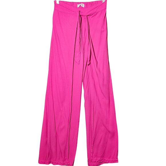 Pink Wrap Wide Leg Pants Size Small - Picture 1 of 5